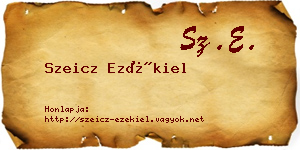 Szeicz Ezékiel névjegykártya
